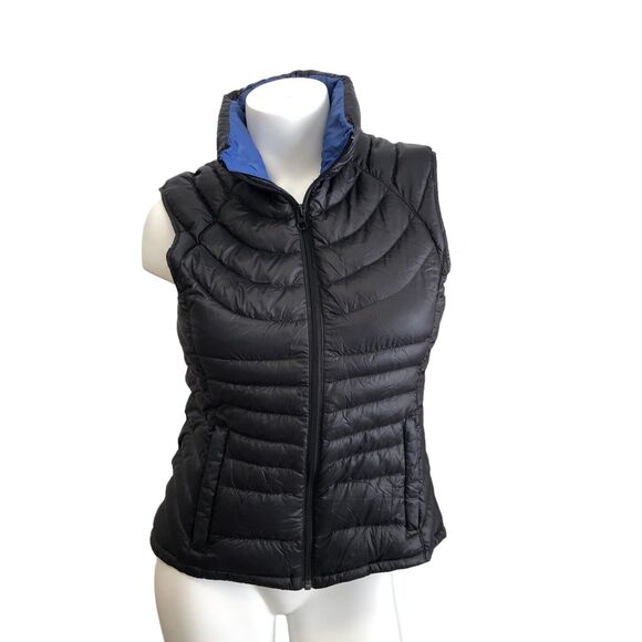 Bernardo Goose Down Vest Black Full Zip Puffer Vest Womens Small - Picture 1 of 8
